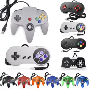 N64 NES SNES USB GAME Controller Wired/4.9ft PAD For PC Windows Raspberry Pi - Picture 1 of 30