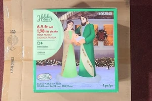 Holiday Living 6.5 Ft Nativity Holy Family Lighted Airblown Inflatable - Picture 1 of 2