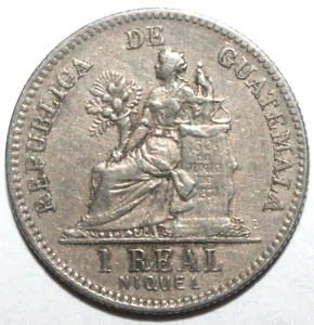 Guatemalan 1 Real Niquel Coin 1901 H KM# 177 Guatemala One - Picture 1 of 3