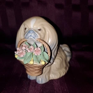 Miquel Requena Valencia España - Estatuilla Pekín Capodimonte Cesta Flores - Imagen 1 de 5