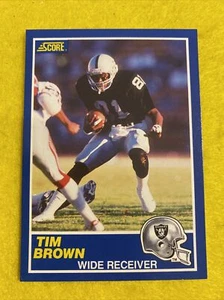 1989 Score Football Tim Brown #86 - Picture 1 of 3