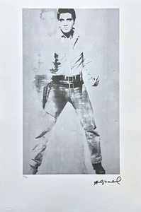 ANDY WARHOL - One Elvis Presley - signed, numbered edition 63/100, 38 x 56 cm - Picture 1 of 7
