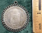 1879 Hungary 90% Silver 1-Forint Coin in Bezel, Francis Joseph I, Silver Coin