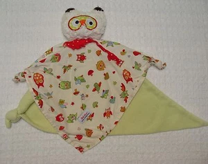 Kathe Kruse Owl Baby Security Blanket Green Cotton Knot Blankie - Picture 1 of 3
