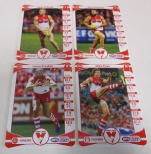 Sydney Swans - AFL TeamCoach Cards - O'Keefe, Malceski, Franklin and Pyke - 2014 - Picture 1 of 10