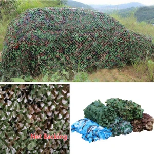 Camouflage Camo Net Netting Jungle Camping Military Hunting Woodland Leaves Tent - Picture 1 of 12