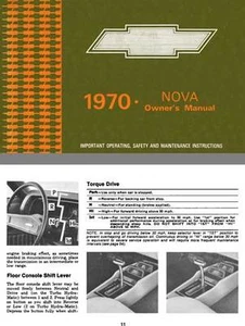 Chevrolet Nova 1970 Owner's Manual - Picture 1 of 1