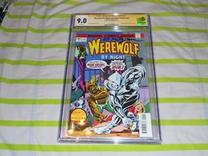 WEREWOLF BY NIGHT 32 FACSIMILE SS CGC 9.0 2021 Signed Al Milgrom 1st Moon Knight - Picture 1 of 2