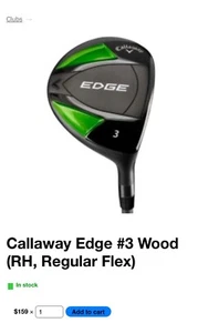 CALLAWAY 2018 EDGE FAIRWAY 3 WOOD GRAPHITE REGULAR - Right Handed - Picture 1 of 6