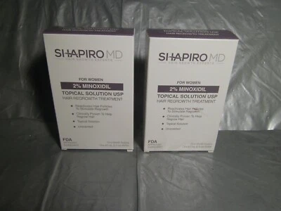 2 Pack Shapiro MD WOMENS Hair Regrowth Treatment 2% Minoxidil Topical Serum 3/25 - Image 1 of 4