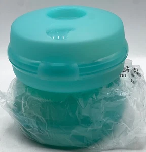 2 Stück türkisgrüne Tupperware 4440B - 2 runde Behälter mit kleinem Behälter, NEU - Bild 1 von 7