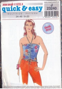 Neue Mode Stil 23240 Retro Inspired Tube Top Halter Neck Quick EZ Pattern Misses - Picture 1 of 2
