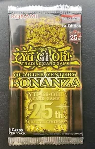 YUGIOH Quarter Century Bonanza GUARANTEED QCR SECRET RARE 1st Edition HOT PACK - Picture 1 of 2