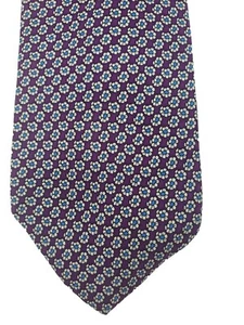 Corbata Brooks Brothers 346 Para Hombre Floral Púrpura Pura Seda Hecha en EE. UU. - Imagen 1 de 7