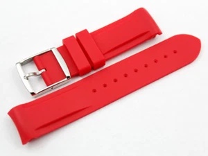 Bracelet En Silicone Style Sportif Étanche Pour Montre Anse 20Mm Rouge Mat - Imagen 1 de 4