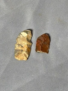 Set of 2 Paleo Indian Knapped Knives Blades Native American Tools Arrowheads - Picture 1 of 7
