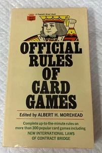 OFFICIAL RULES OF CARD GAMES, Albert H. Morehead Vintage - Imagen 1 de 2