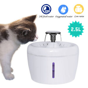 Automatic Electric Water Fountains Indoor for Cats Dogs Pets Filtered Dispenser 