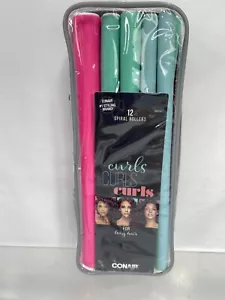 Conair 12 Pcs. Spiral Rollers For Long Hair Curls Assort sz fresh Combine Ship - Picture 1 of 3