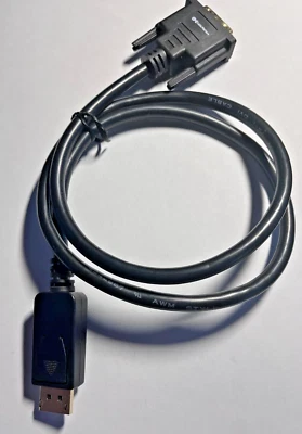 2x Cable DisplayPort a DVI de 3 pies macho a macho Foto 1 de 3