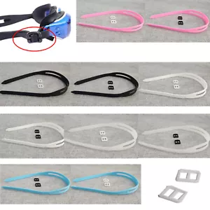 Replacement Multi-color Silicone Swimmimg Goggle Straps Swim Goggle Buckle - Picture 1 of 24