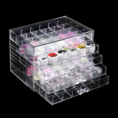 Caja de almacenamiento de acrílico transparente con cajón de 5 capas estante organizador de maquillaje Foto 1 de 4