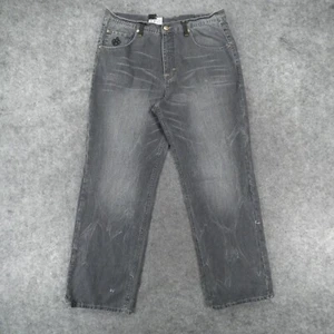 Eight 732 Jeans Mens 38x34 Mid Rise Straight Wide Leg Gray Med Wash Fade - Picture 1 of 16