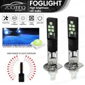 2x H1 Azul Hielo Luz Antiniebla Conducción Bombilla Avanzada 3030 SMD Lámpara De Correr Diurna - Imagen 1 de 9