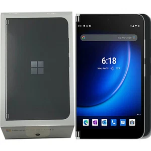 Brandneu in Originalverpackung Microsoft Surface Duo 2 (5G) Obsidian 256GB + 8 GB Dual-SIM entsperrt GSM