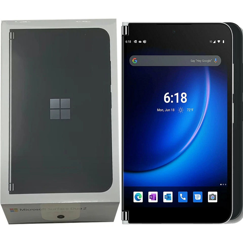 Microsoft Surface Duo 2 5G Obsidian 128GB + 8GB Dual-SIM Unlocked GSM NEW - Image 1 of 1