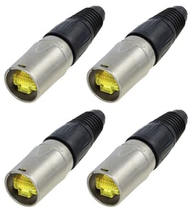 (4 Pack) Genuine Neutrik NE8MX-1 Ethercon Cable Connector Nickel Housing NEW - Picture 1 of 3
