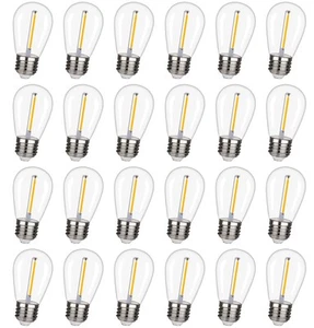 Shatterproof,Waterproof S14 String Light Bulbs,Led Patio Lights Outdoor Water... - Picture 1 of 9