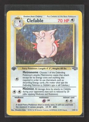 Pokemon 1999 Jungle Clefable 1st Edition #1/64 - Image 1 of 2