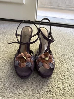 Vintage Bottega Veneta Floral Wedge Heels – Size 40 – Made in Italy –Gently Worn - Image 1 of 4