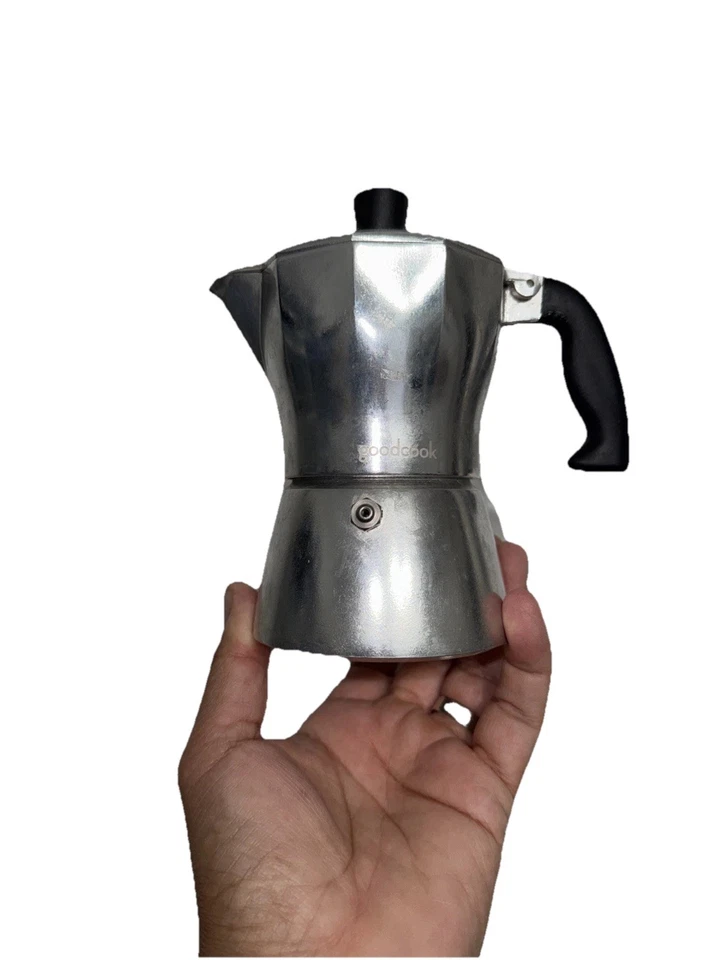 Small stove top Goodcook Aluminum Coffee Maker One Cup. Good Condition - Image 1 of 4