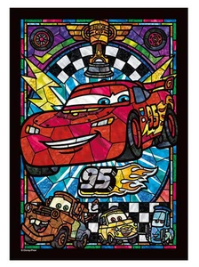 Japan NEW Tenyo 266-Piece Jigsaw Puzzle Cars Lightning McQueen Stained Glass - Picture 1 of 6