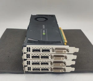 4x Nvidia Quadro 4000 2GB GDDR5 2xDisplay 1xDVI Graphics Card Dell P/N: 0731Y3 - Picture 1 of 10