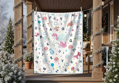 Unicorn Cute Gift for Child Cozy Blanket - Image 1 of 4