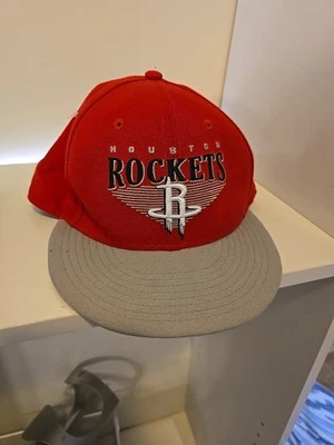 New Era Houston Rockets 9FIFTY Rojo Snapback Gorra Gorra Ajustable Totalmente Nueva Foto 1 de 4