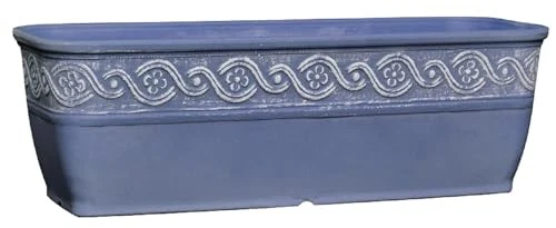  Corinthian Rectangular Planter Box w/Drain Plug - Small Succulent Pots for  - Image 1 of 1