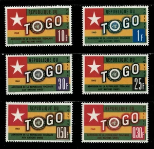 Togo, #386-391,  15 years of Admission to UN, 1960, 6v, MNH - Picture 1 of 1