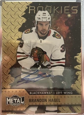 2020-21 Skybox Metal Universe Brandon Hagel Rookies PMG Gold Auto 1/1 Treasure - Image 1 of 2