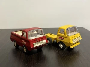Vintage Tonka Red Van Pickup Truck & Yellow Truck Small Tonka Trucks - Picture 1 of 9