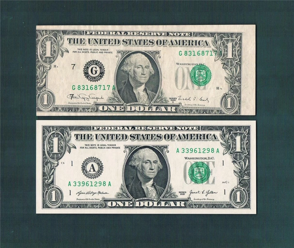 $1.00 1988A GA-Block(R5)Rare "END of the Roll" ERROR"~Circulated(Trace Epq) - Image 1 of 1