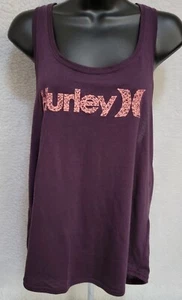 Hurley Womens Shirt Top Blouse Size M Medium Purple - Picture 1 of 24