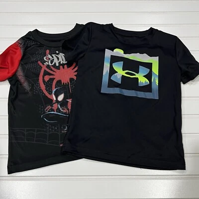 Camisa Under Armour Niño Spiderman Manga Corta Gráfica Talla 4 Azul Negra Foto 1 de 4