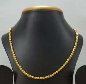 Indian Ethnic 22k Golden designer thin Floral Elegant Women Partywear 24" Chain - Foto 1 di 5
