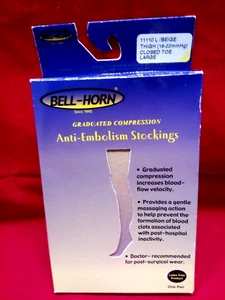Bell-Horn Therapeutic THIGH  18-22mmHg Anti-Embolism Stockings 11210 - LG -BEIGE - Picture 1 of 5