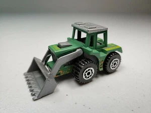 VINTAGE Matchbox by LESNEY 1976 No. 29 TRACTOR SHOVEL Green/Silver + Mud Splat - Picture 1 of 9