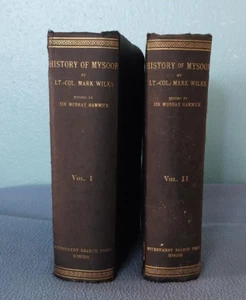 1930 History of Mysore India - Col. Wilks - Vols 1&2 - orig. printed 1810 w/Map - Picture 1 of 19